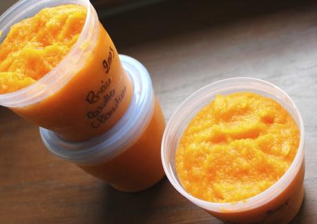 Petits pots maison pour bébé Panais carottes clémentines