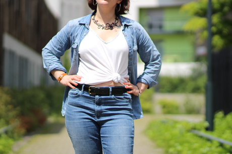 Look : #nothingbutdemin gap jean taille haute