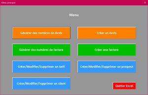 Application Gérez vos devis et factures avec Excel Application Gérez vos devis et factures avec Excel
