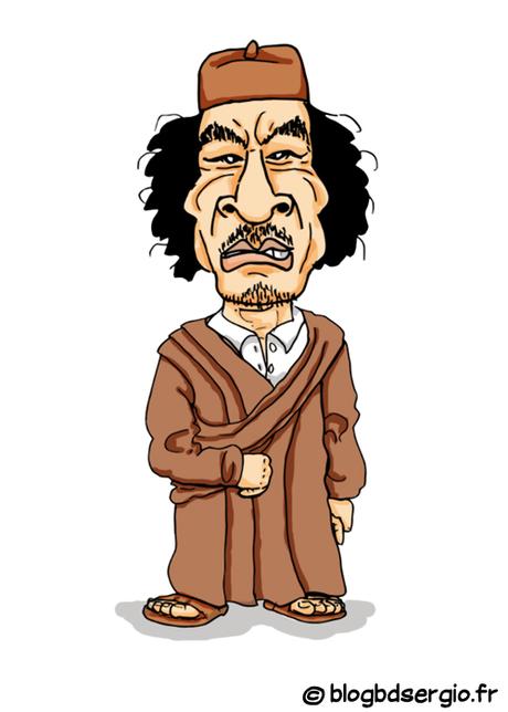 Caricature de 
Mouammar Kadhafi

