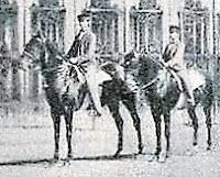 Les chevaux de Louis II de Bavière (1): les Princes Louis et Otto à cheval à Hohenschwangau