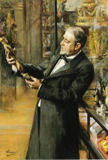 Qui était Emile Guimet? Émile_Guimet_in_his_museum,_by_Ferdinand_Jean_Luigini,_1898