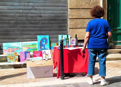 expo dans la rue avec les Arti.st'Ochats Bordeaux dans la vieille ville 5/06/2016