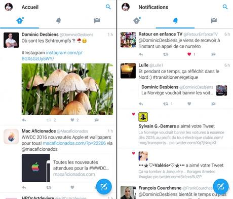 L’application Android de Twitter change de look et adopte le Material Design