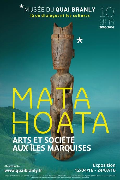 Matahoata, arts et société aux îles Marquises, expo au musée du Quai Branly affiche matahoata