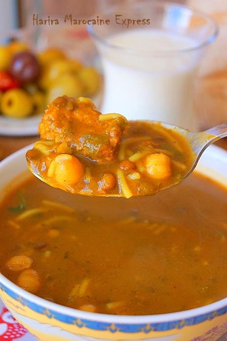 Harira marocaine express (soupe Ramadan) Harira soupe marocaine facile et rapide