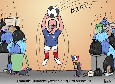 François Hollande gardien de l'Euro de foot