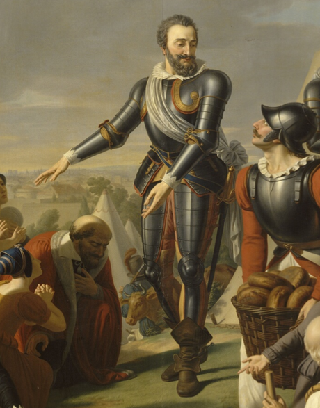 Henri IV au siège de Paris - détail d'une peinture du XIXème siècle, collections du château de Versailles