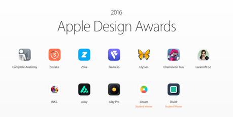Découvrez tous les lauréats du Apple Design Award 2016