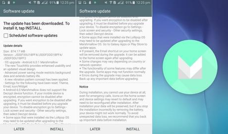 Mise à jour Android 6.0 Marshmallow pour Samsung Galaxy J5