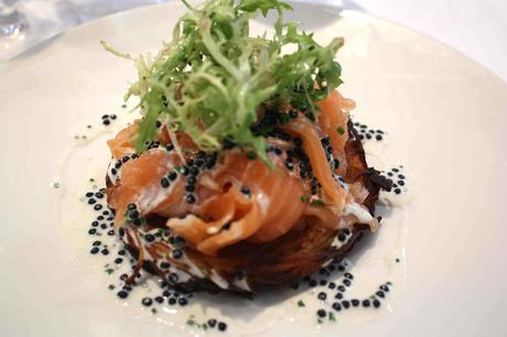 Darphin de pommes de terre, saumon © P.Faus . Darphin de pommes de terre, saumon © P.Faus .