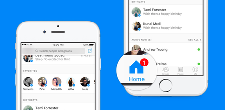 L'App Facebook Messenger s'enrichit d'un bouton Home