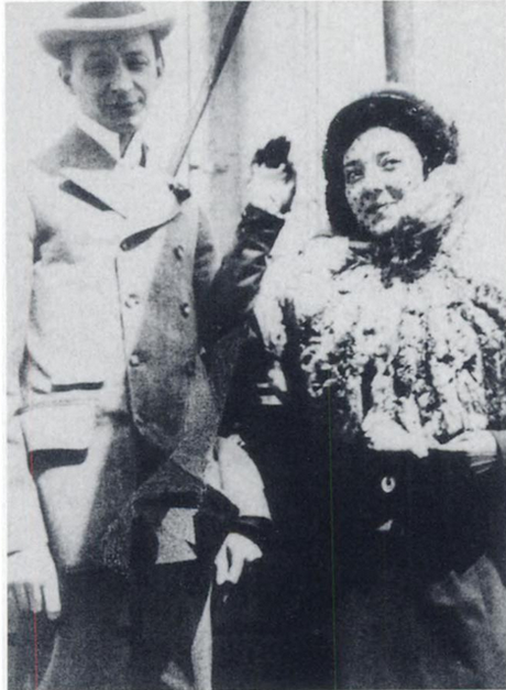Ziegfeld et Anna lors de l'arrivée de cette dernière en Amérique le 15 ocotbre 1896 (Courtesy of Martensen, Isola family)