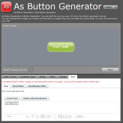 service web, generateur de bouton