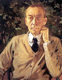 Les Baladins, déposent la Clef des… Chants Portrait de Rachmaninov par Konstantin Somov