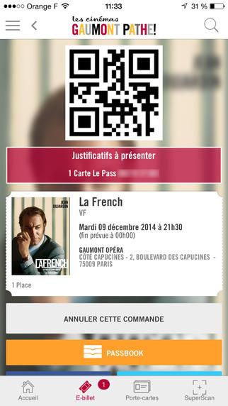 L'App Cinémas Gaumont Pathé sur iPhone change de look