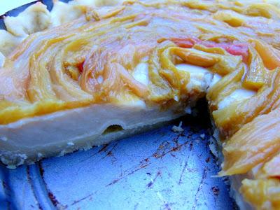 Tarte à la rhubarbe et à la crème à la vanille Tarte à la rhubarbe et à la crème à la vanille