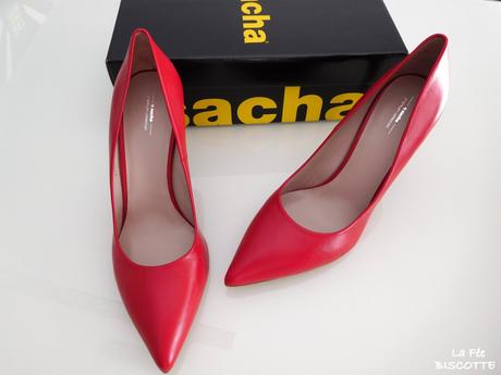 Mes escarpins rouge commandés sur Sacha.fr