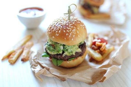 Burger mexicain {Boeuf – Guacamole} recette burger maison guacamole beaux quartiers