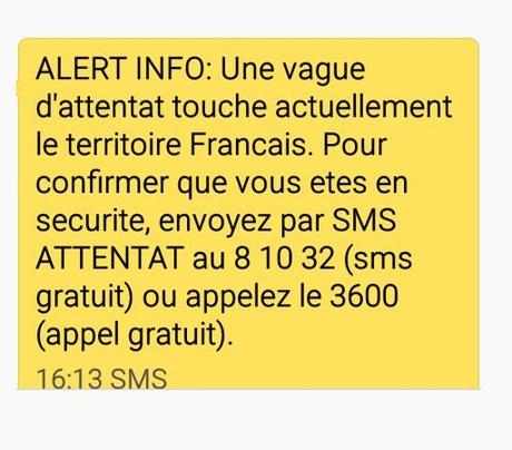 Faites tourner ! Alerte attentats : méfiez-vous des faux SMS ! Faites tourner ! Alerte attentats : méfiez-vous des faux SMS !