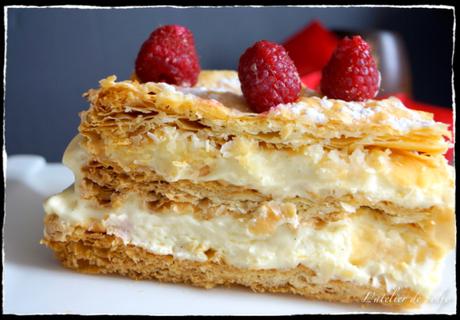 Millefeuille pâtissier à la crème diplomate Mille feuille 2