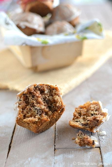 Muffins choco-amande, glaçage à la fleur d'oranger {sans lactose & sans gluten} Muffins choco-amande sans gluten et sans lactose