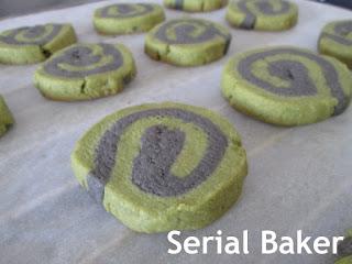 Sablés escargot matcha-sésame noir Sablés escargot matcha-sésame noir