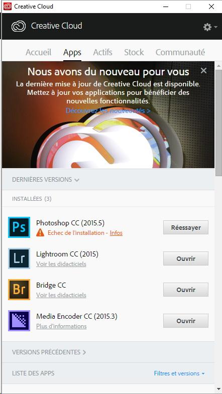 Tuto Comment installer la dernière version de photoshop CC 2015.5 photoshopcc20155-error-1