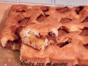 Gâteau à la Maïzena, Pêches et Daim® Gâteau à la Maïzena, Pêches et Daim®