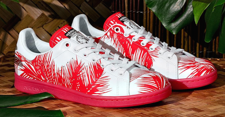 Les Stan Smith Pharrell Williams sont folles ! stan smith pharrell williams palmier rouge