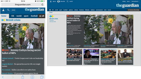 The Guardian : site responsive