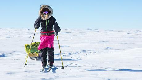 record distance a skis antarctique