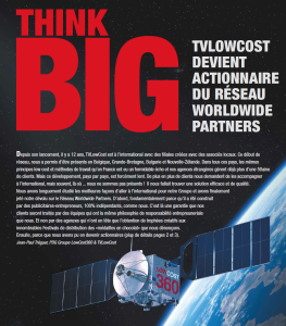 TVLowCost actionnaire de Worldwide Partners