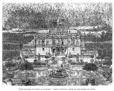 Les dessins de Linderhof dans le Voyage aux Châteaux du Roi Louis II de Bavière d´Hugues Krafft