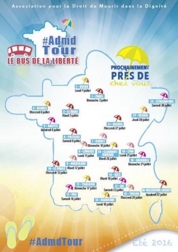 Lancement de l'ADMD Tour à la Bastille à 15h - Paris 12
