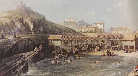 La plage de Biarritz sous le Second Empire