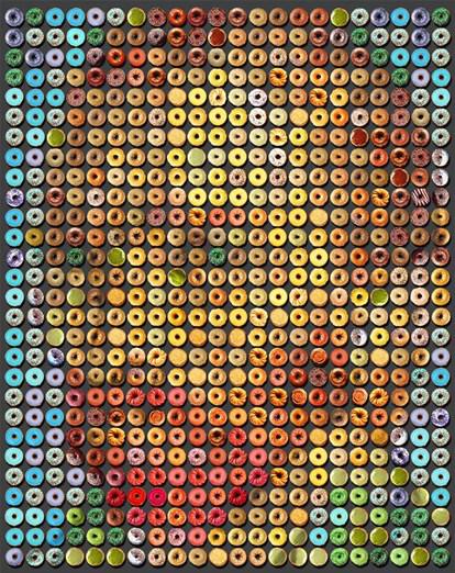 Des portraits appétissants réalisés avec des DONUTS ! Des portraits appétissants réalisés avec des DONUTS !