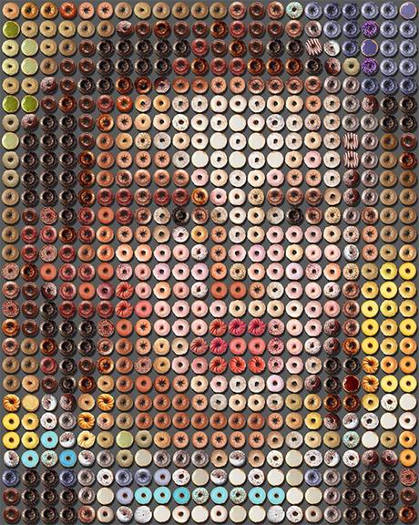 Des portraits appétissants réalisés avec des DONUTS ! Des portraits appétissants réalisés avec des DONUTS !