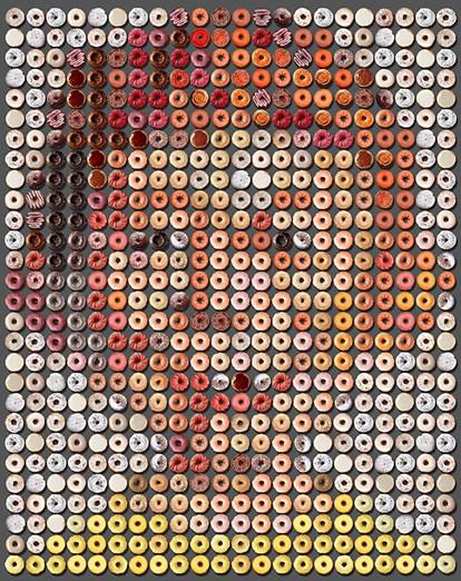 Des portraits appétissants réalisés avec des DONUTS ! Des portraits appétissants réalisés avec des DONUTS !