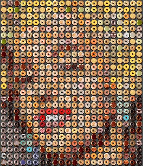 Des portraits appétissants réalisés avec des DONUTS ! Des portraits appétissants réalisés avec des DONUTS !