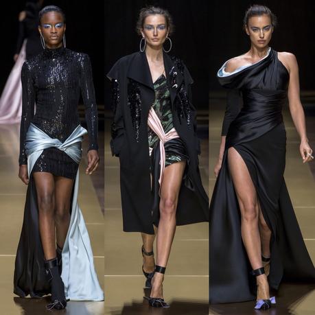 Drapés et découpés sulfureux au défilé Atelier Versace... Drapés et découpés sulfureux au défilé Atelier Versace...