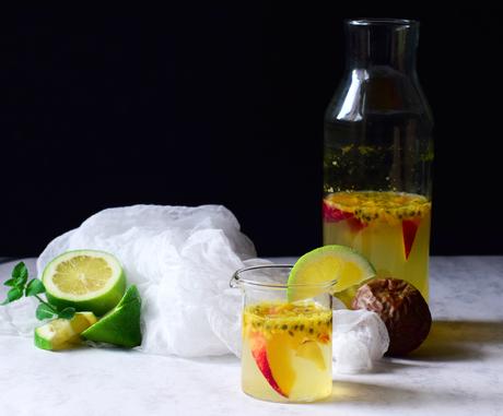 limonade legere fruit passion maracuja nectarine gingembre groseille maquereaux 