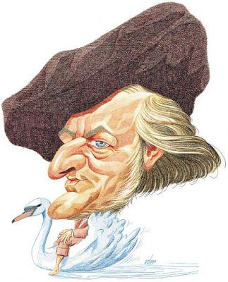 Une caricature de Richard Wagner par Franz Eder