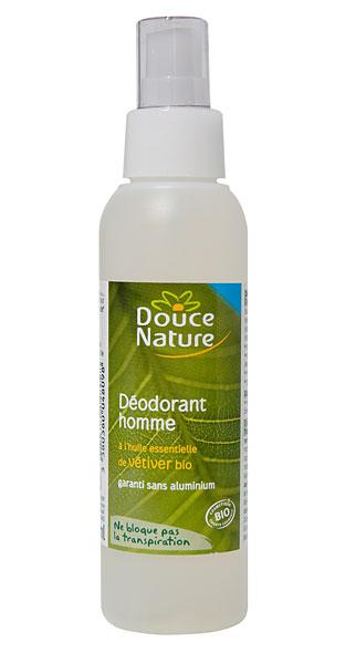 Déodorant homme au vétiver bio Douce Nature : Messieurs, soyez frais tout au long de la journée. Déodorant homme au vetiver bio douce nature