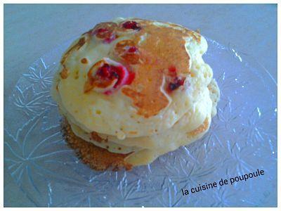 Pancake aux groseilles au thermomix ou sans Pancake aux groseilles au thermomix ou sans