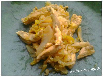 Chou vert au sésame et poulet au thermomix ou sans Chou vert au sésame et poulet au thermomix ou sans