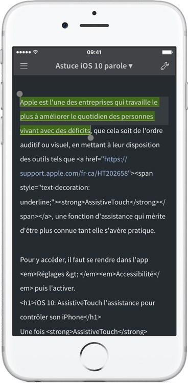 Astuces iOS 10: maîtrisez la parole de votre iPhone pour lire du texte