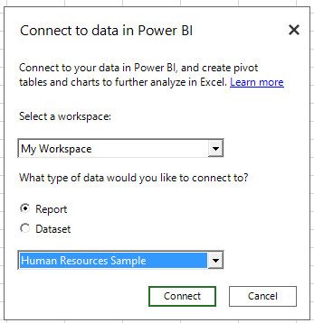 Connect to data in Power BI