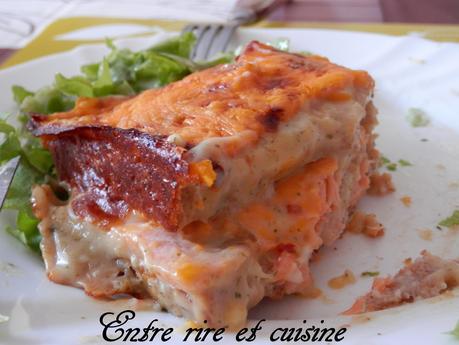Croque-Cake au Saumon/Béchamel/2 fromages Croque-Cake au Saumon/Béchamel/2 fromages