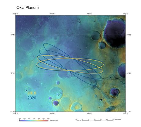 Le rover ExoMars 2020 explorera la région d’Oxia Planum Le rover ExoMars 2020 explorera la région d’Oxia Planum